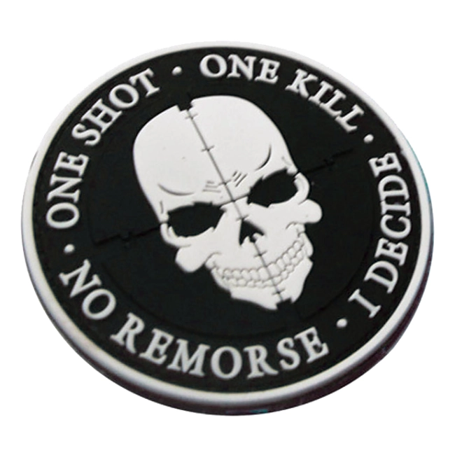 шеврон череп one shot one kill