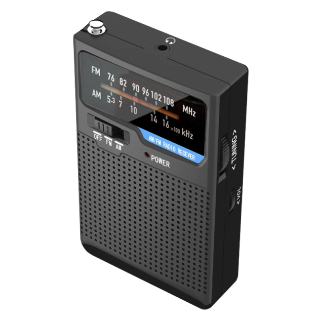 кишеньковий FM радіоприймач на батарейках