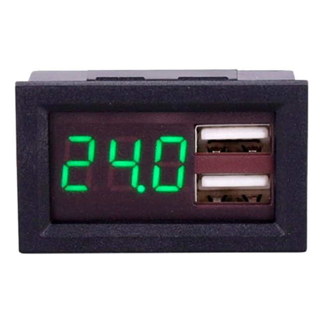 автомобільний вольтметр 12 В з usb