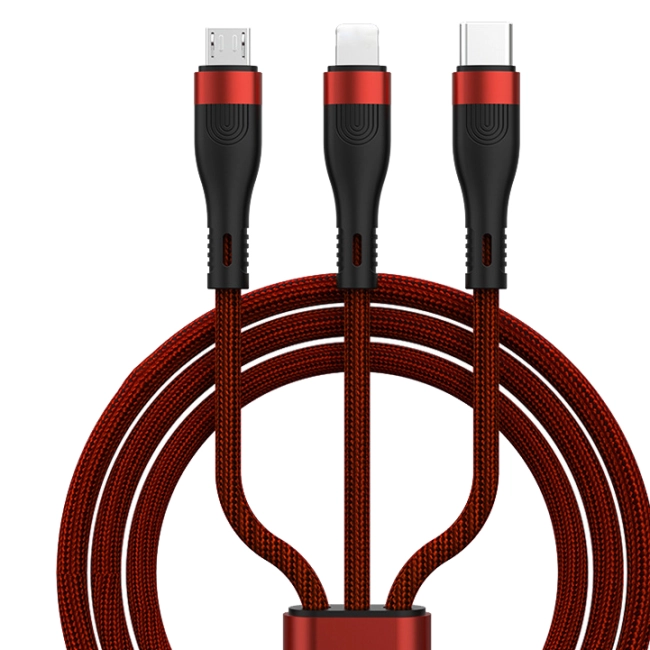 кабель usb 3 в 1 для быстрой зарядки 100 вт