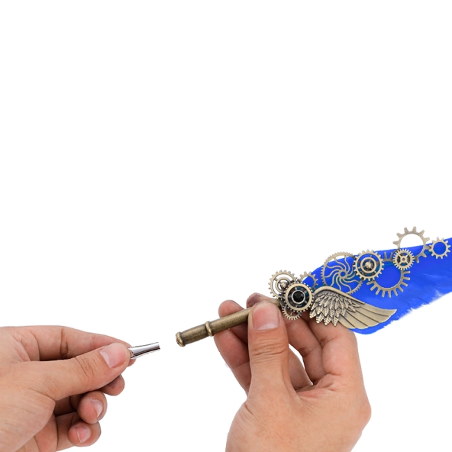 набір для письма подарунковий з пір'яною ручкою